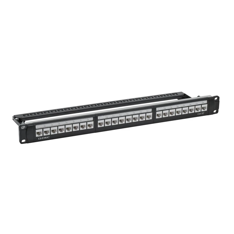 Патч-панель 19'',1U,CAT5E, 24 модуля RJ45,        неэкранир ованная DKC RN5PPU24