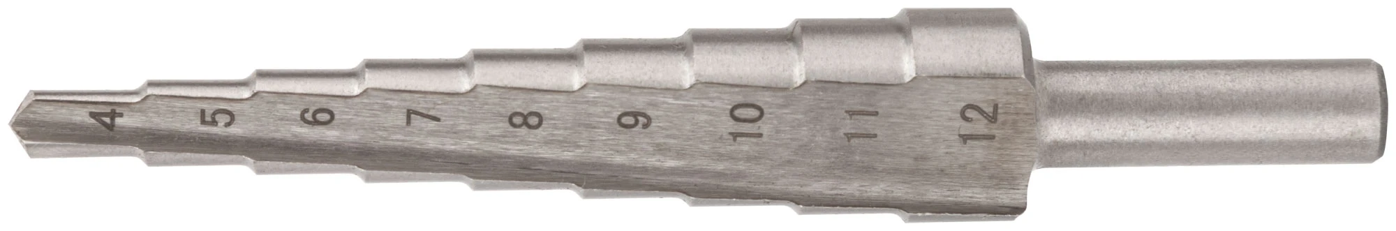 Сверло ступенчатое HSS (Р6М5) по металлу, 9 ступеней, 4-12 мм FIT 36394
