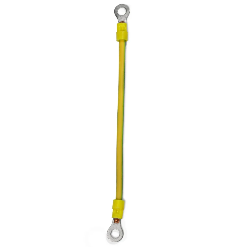 Заземляющий проводник сечение ТПЖ 6 кв.мм PTK-Accessories (574-501) Длина: 150 мм. Под болт М8. ПожТехКабель ПожТехКабель