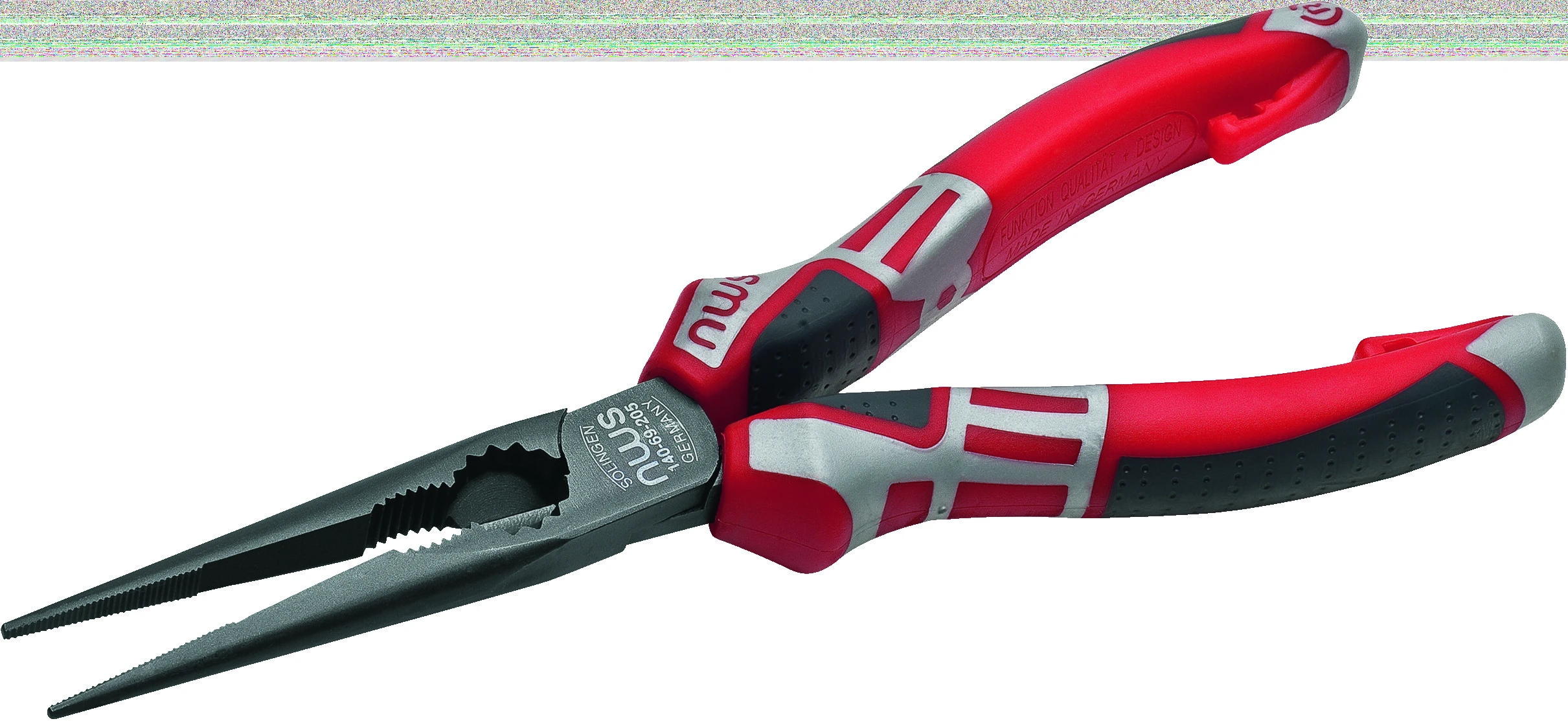 Длинногубцы прямые 170 мм, покрытие TitanFinish, рукоятки SoftGripp 3K NWS 140-69-170