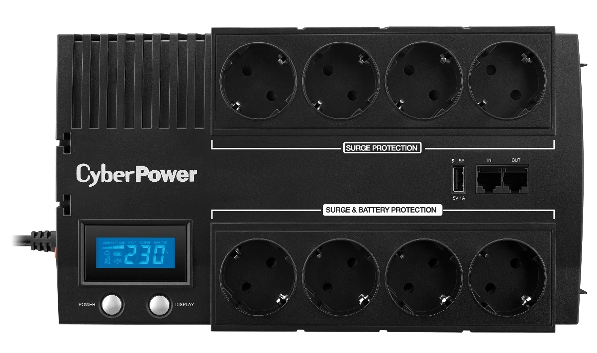 Источник бесперебойного питания line-interactive BR 1200Ва/720Вт фазы 1/1 51 мин Tower Schuko USB Cyberpower 1000449221 1000449221