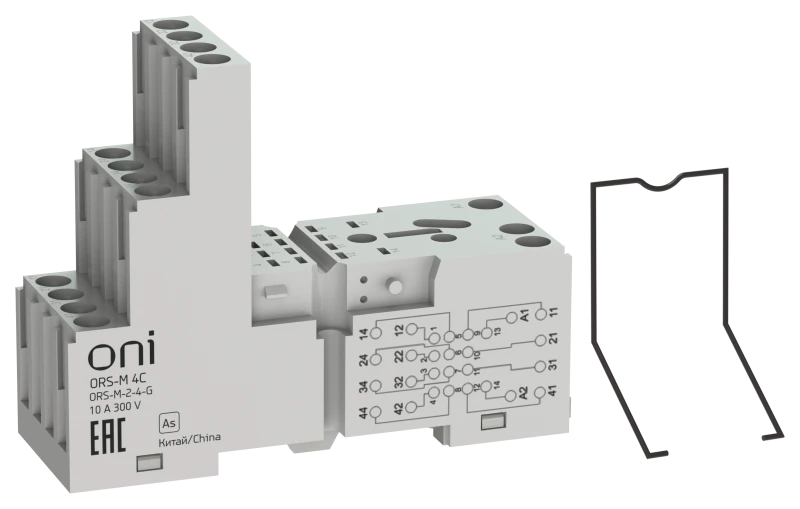 Розетка трёхъярусная ORS-M для реле ORM 4C ONI ORS-M-2-4-G