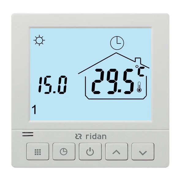 Комнатный термостат WT-R, программируемый, электронный, встраиваемый Ридан 088U0625R