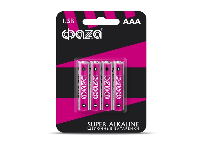 Элемент питания LR03 (AAA) ФАZА Super Alkaline блистер, 4 шт. 5000254