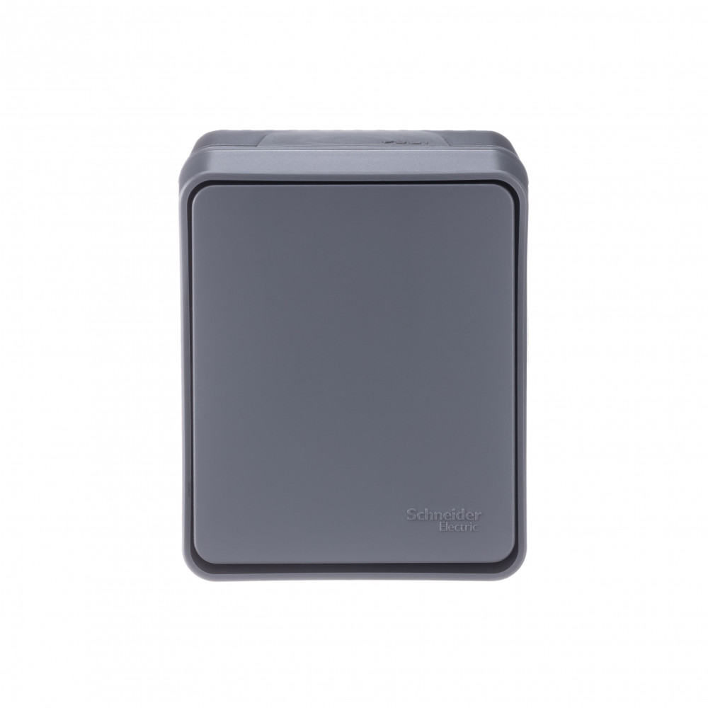 AtlasDesign Profi54 переключатель одноклавишный IP54 10 АХ, АНТРАЦИТ, Россия Systeme Electric ATN544061