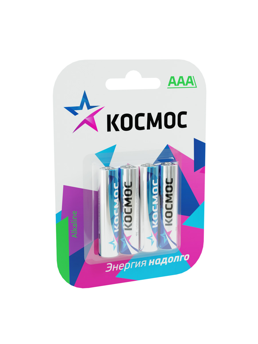 Элемент питания  LR03 (AAA) 1.5V Alkaline 4BL CLASSIC Космос KOCLR034BL_CLASSIC