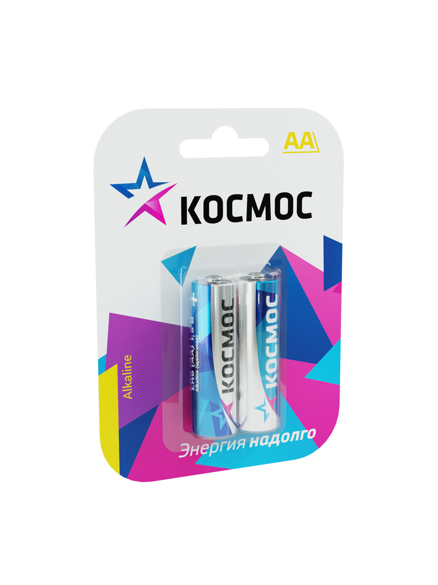 Элемент питания  LR6 (AA) 1.5V Alkaline 2BL Космос KOCLR62BL