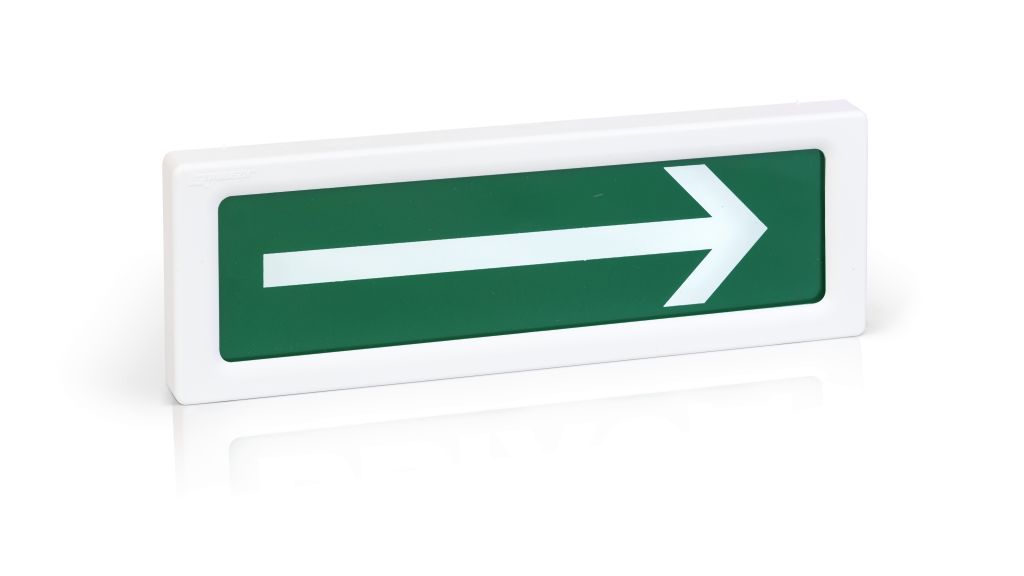 Оповещатель световой ОПОП 1-R3 СТРЕЛКА ВПРАВО фон зеленый Рубеж Rbz-337643