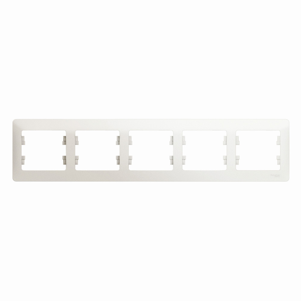 GLOSSA Рамка 5 постов горизонтальная перламутр Systeme Electric GSL000605