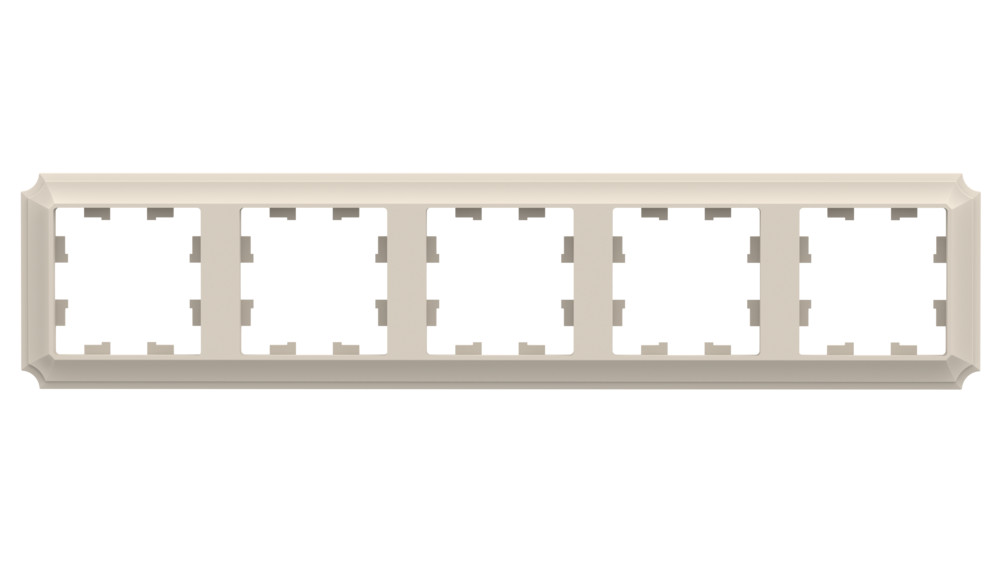 ATLASDESIGN ANTIQUE 5-постовая рамка, универсальная, БЕЖЕВЫЙ Systeme Electric ATN100205