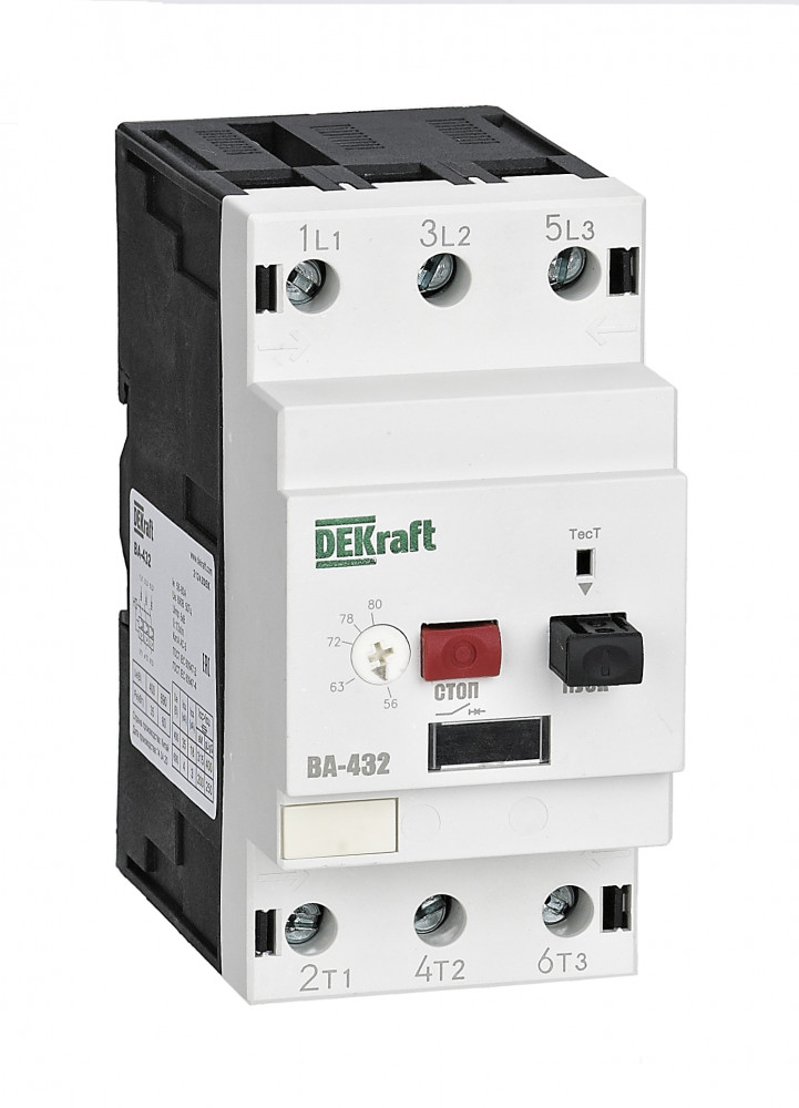 Авт. выкл. защ. двиг. 3P 25-40A 30кА ВА-432 DEKraft 21240DEK