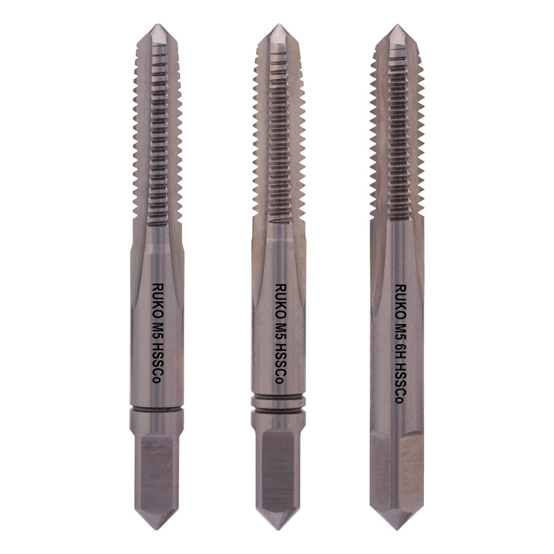 Метчик М 5,0х0,8 (Комплект 3шт) DIN352 HSSE 6h 50мм a=4,9 Voelkel 230050E