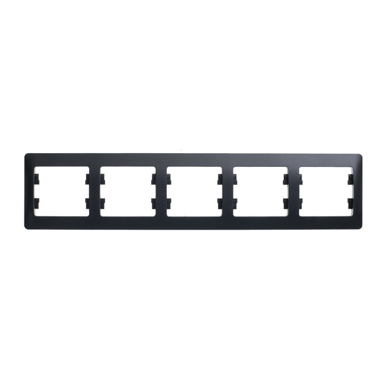 GLOSSA Рамка 5 постов горизонтальная антрацит Systeme Electric GSL000705