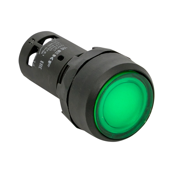 Кнопка зеленая SW2C-10D с подсветкой неон 1з+1р I P54 (sw2c-md-g) EKF
