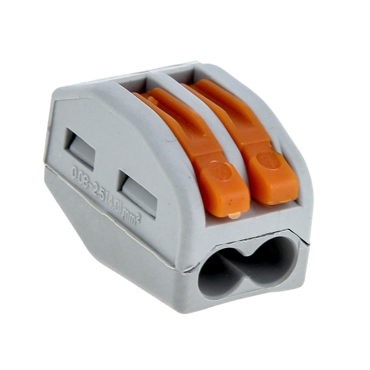 Клемма строительно-монтажная СМК модель 412 с рычагом 2 отверстия 0.08-2.5мм2 (100шт) PROxima EKF plc-smk-412