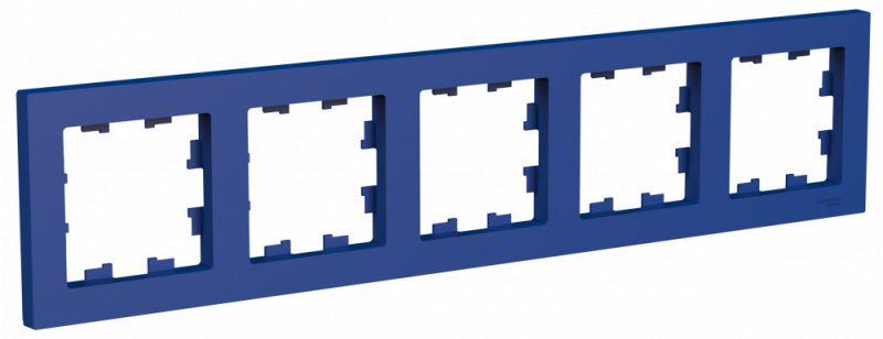 ATLASDESIGN рамка пятипостовая, универсальная, АКВАМАРИН Systeme Electric ATN001105