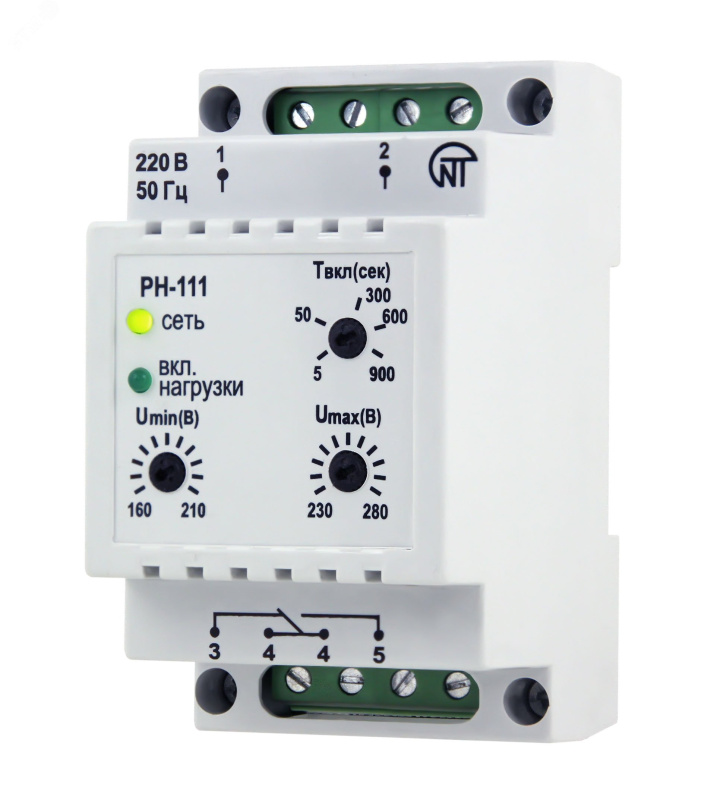Реле напряжения РН-111 16А Новатек-Электро 3425600111