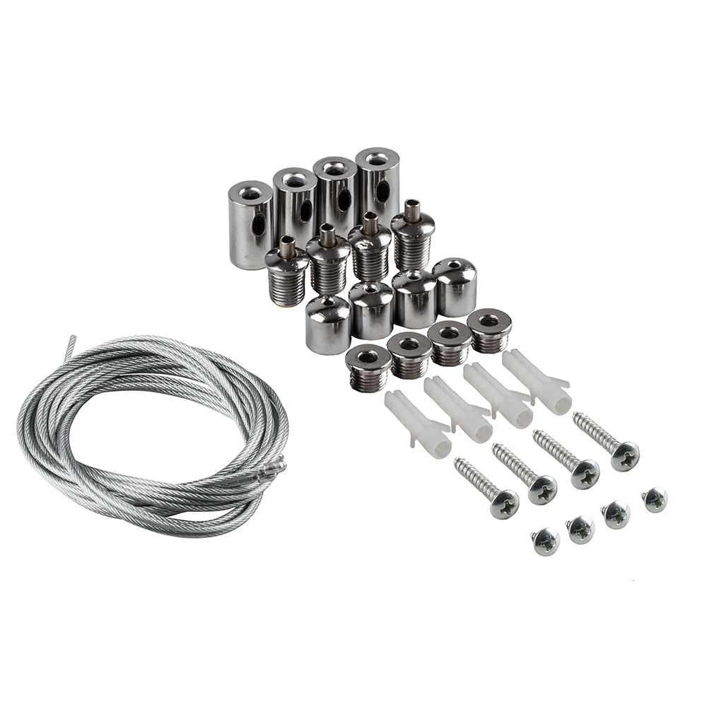 Комплект подвесов для AL2113 длина=100см (4шт) серебро FERON 21661