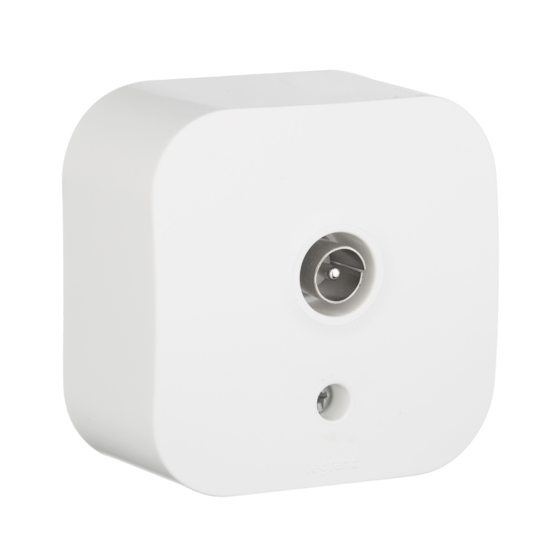 Quteo Розетка телевизионная TV наружная белая Daccord/Legrand 782215