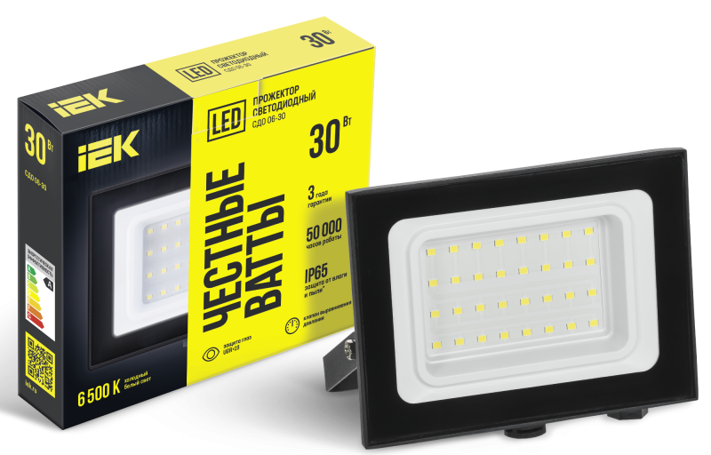 Прожектор светодиодный ДО-30w 6500K 2400Лм IP65 (LPDO601-30-65-K02) IEK