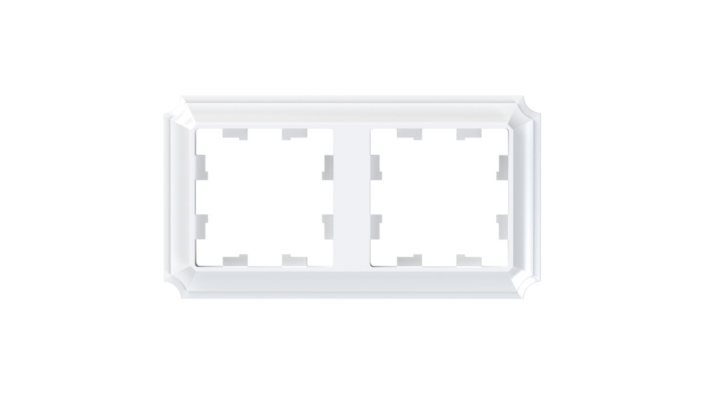 ATLASDESIGN ANTIQUE 2-постовая рамка, универсальная, БЕЛЫЙ Systeme Electric ATN100102