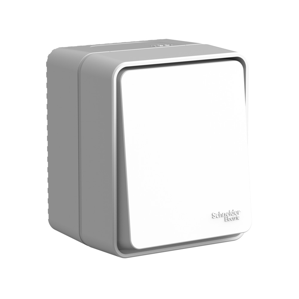 AtlasDesign PROFI IP54 открытой установки 1-клавишный переключатель 10 АХ, серый Systeme Electric ATN543061 ATN543061