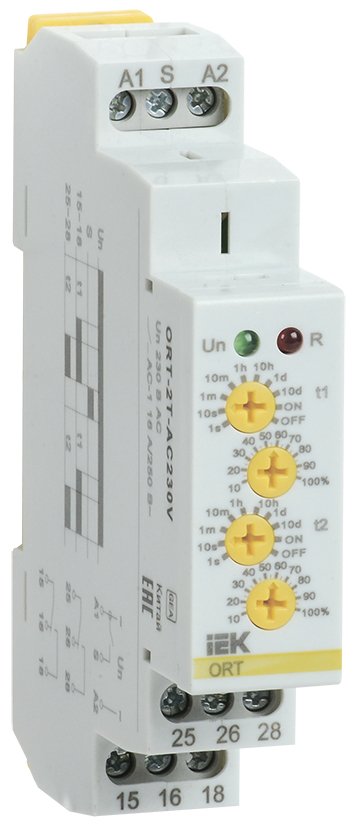 Реле времени ORT 2 конт. 2 уст. 230 В AC (ORT-2T-AC230V) ONI