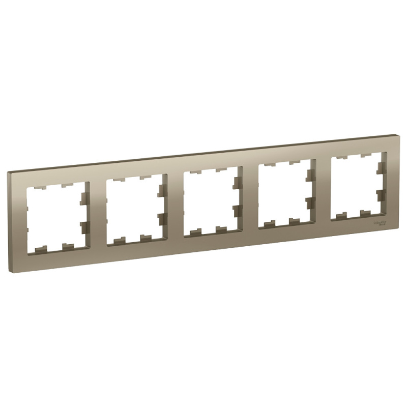 Рамка пятипостовая ATLASDESIGN универсальная шампань Systeme Electric ATN000505
