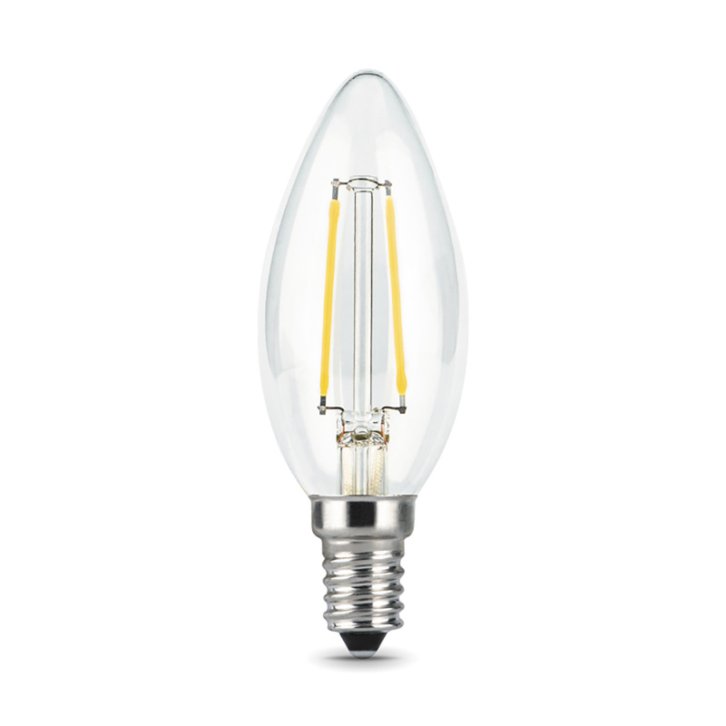Лампа светодиодная филаментная LED 9 Вт 680 лм 2700К AC185-265В E14 свеча теплая Black Filament GAUSS 103801109 103801109