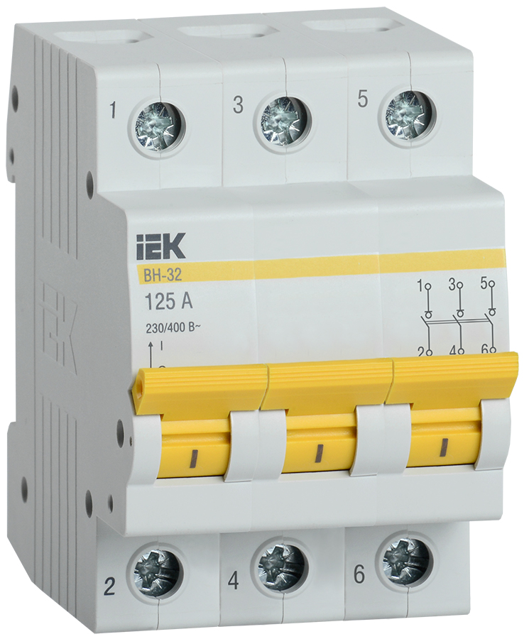 Выключатель нагрузки 3п ВН-32 125А IEK MNV10-3-125