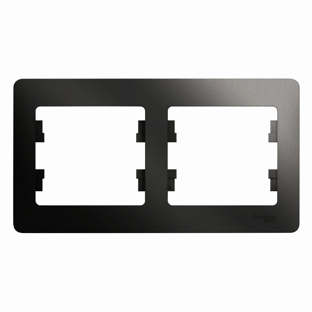 GLOSSA Рамка 2 поста горизонтальная антрацит Systeme Electric GSL000702