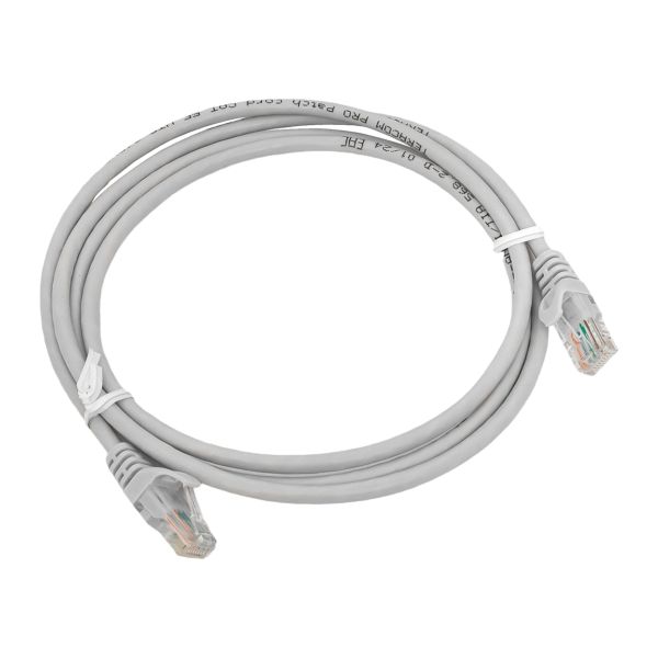 Патч-корд TERACOM PRO Cat.5E неэкранированный UTP оболочка PVC серый (1.5м) EKF TRP-5EUTP-PVC-1.5M-GY