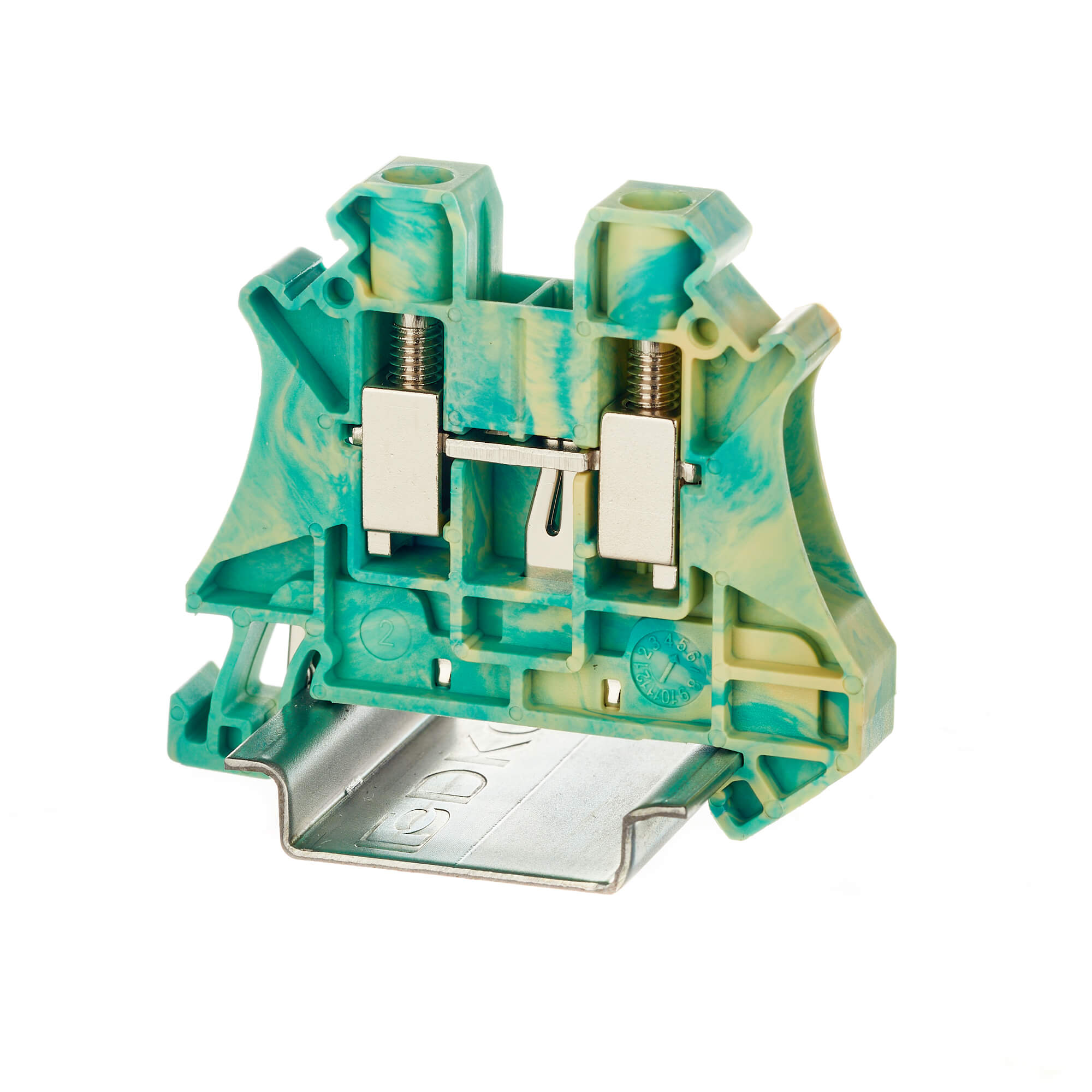 Клемма заземления , винтовой зажим, 2 точки подключения, 6 кв.мм DKC TUR-6-PE