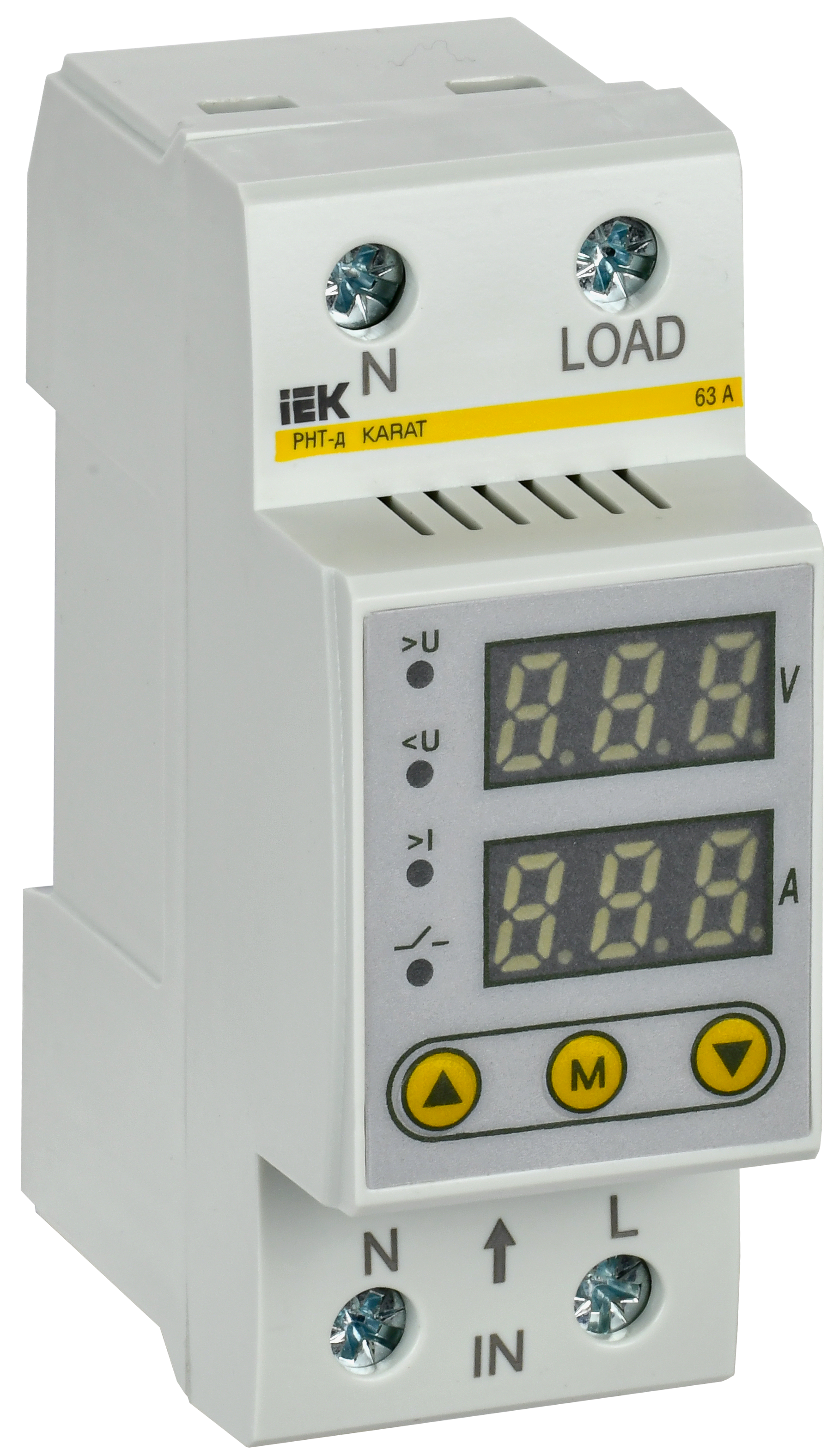 Реле напряжения и тока РНТ-д 1-ф. 36мм 63А IEK IVC21-1-63