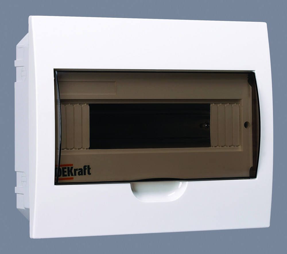 Щит распределительный встраиваемый ЩРВ-П-12 IP41 пластиковый прозрачная дверь DEKraft 31004DEK 31004DEK