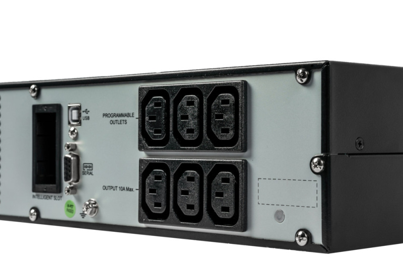 Источник бесперебойного питания Online SRVSE  1000 ВА/900 Вт 1/1 3 мин 30 сек Tower/ Rack 6хIEC 60320 C13 + 3хIEC 60320 C13 (программируемые выходные розетки) USB, RS-232, SNMP, Intelligent Slot Systeme Electric SRVSE1KRTI