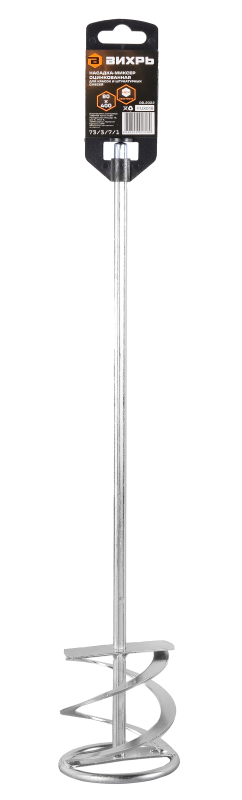 Насадка - миксер оцинкованная 400х80 мм для красок и штукатурных смесей Вихрь 73/3/7/1