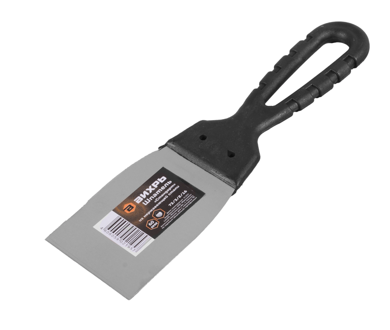 Шпатель нержавеющая cталь пластиковая рукоятка 60мм Вихрь 73/3/2/16