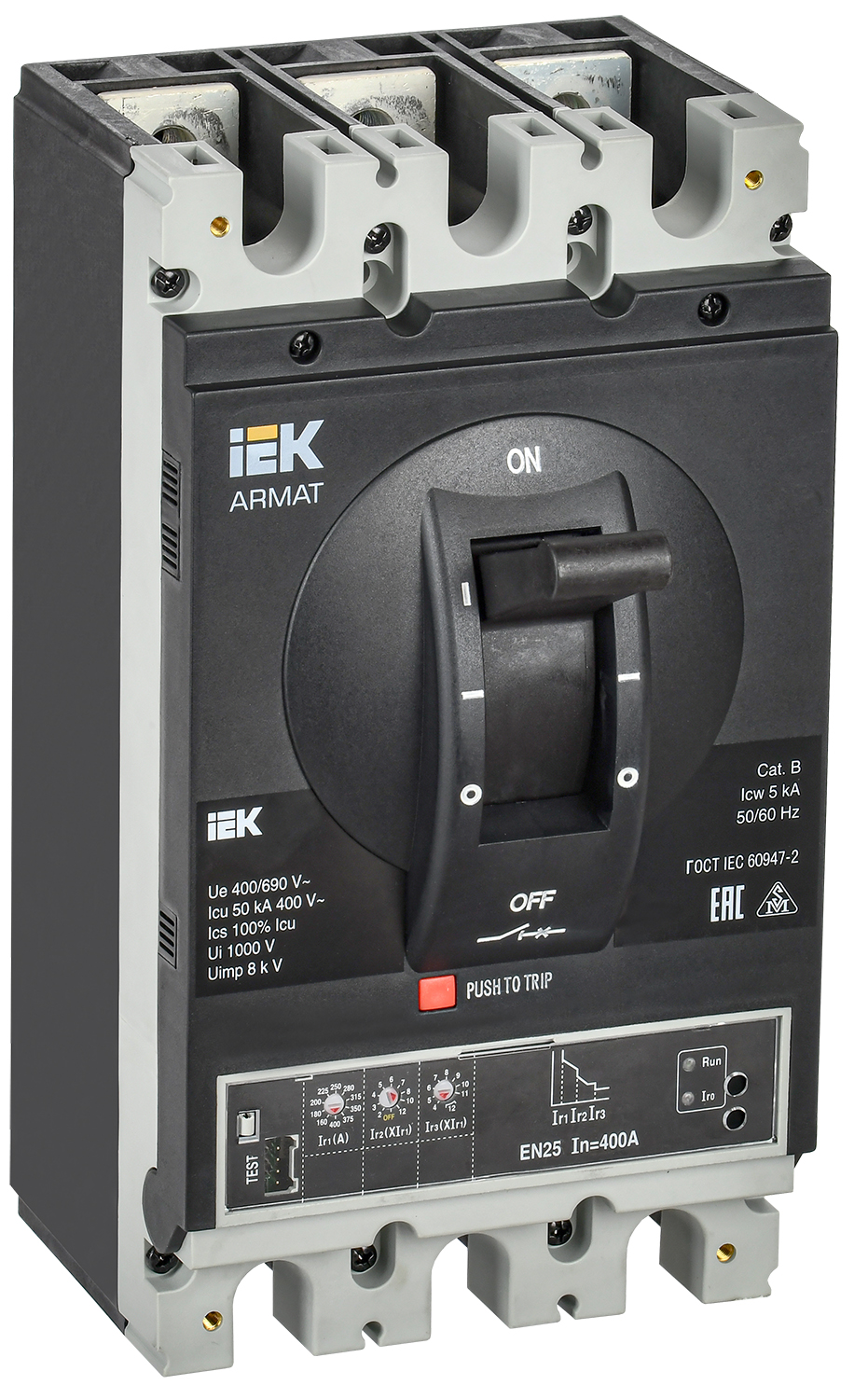 ARMAT Автоматический выключатель в литом корпусе 3P H 50кА 400А эл. станд. IEK AR-MCCB-3H-050-0400A-ELSC AR-MCCB-3H-050-0400A-ELSC