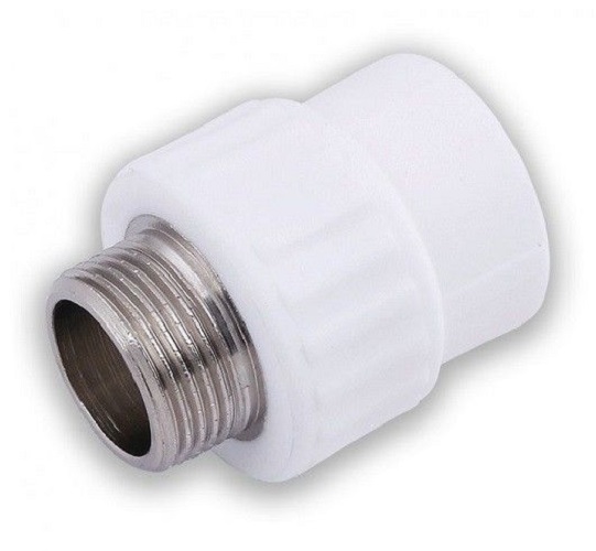 Муфта переходная с наружной резьбой 32 x 1' (60/15)  БЕЛАЯ Valfex 10130032-PRO