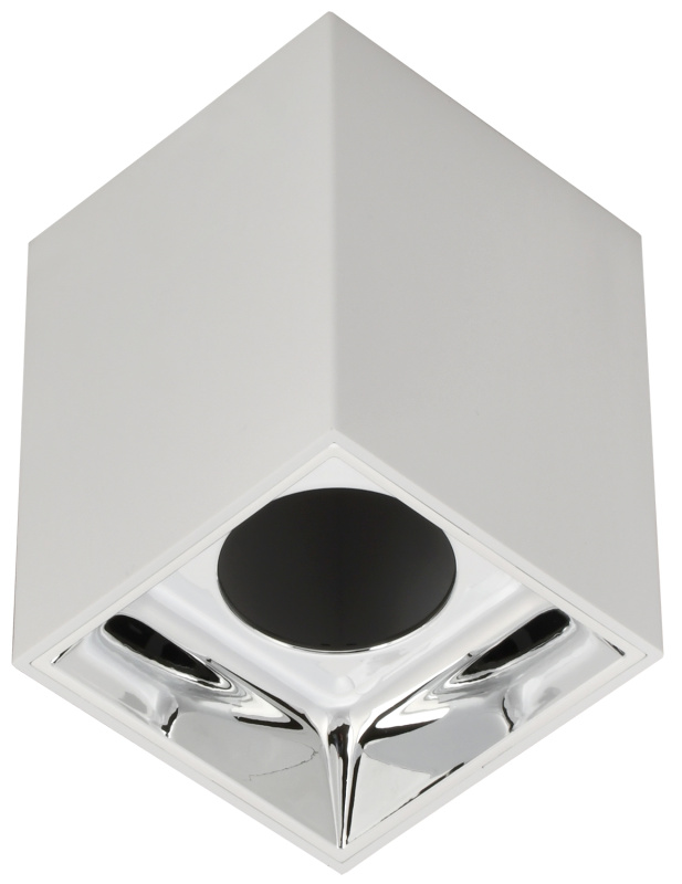 LIGHTING Светильник 4112 накладной потолочный под лампу GU10 белый/хром пластик IEK LT-UPB0-4112-GU10-1-K23 LT-UPB0-4112-GU10-1-K23