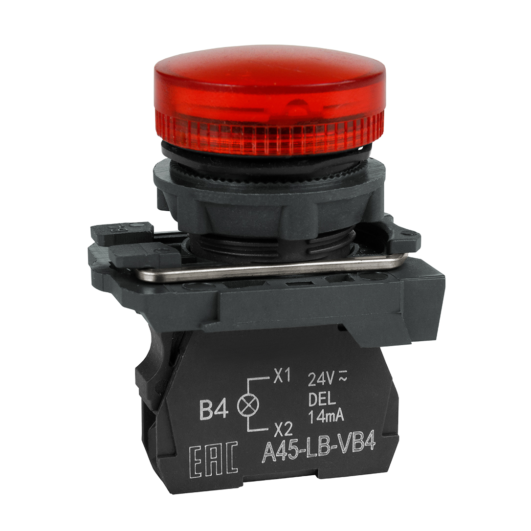 Сигнальная лампа OptiSignal D22 C5-L-M4 красная пластик 230-240VAC XB5AVM4 КЭАЗ 332190