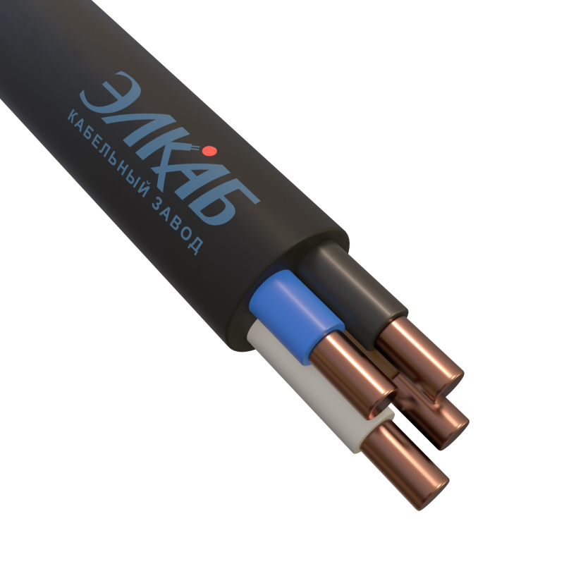 Кабель силовой ВВГнг(А)-LSLTx 4х2,5 ок (N) - 0,66 кВ ТРТС Элкаб 13436