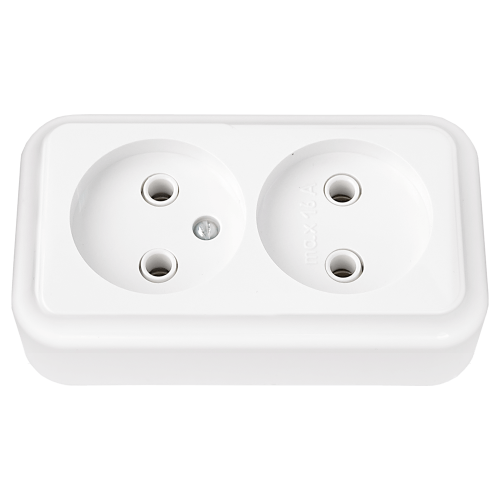 Беларусь Розетка двойная наружная (РА16-238) БелТИЗ Розетка РА16-238