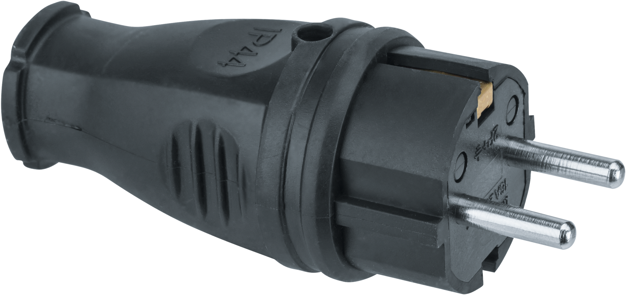 Вилка Navigator 61 368 NCA-PLR02-16A-E-IP44-BL прямая с заземлением каучук черная (61368) Navigator Group 20659