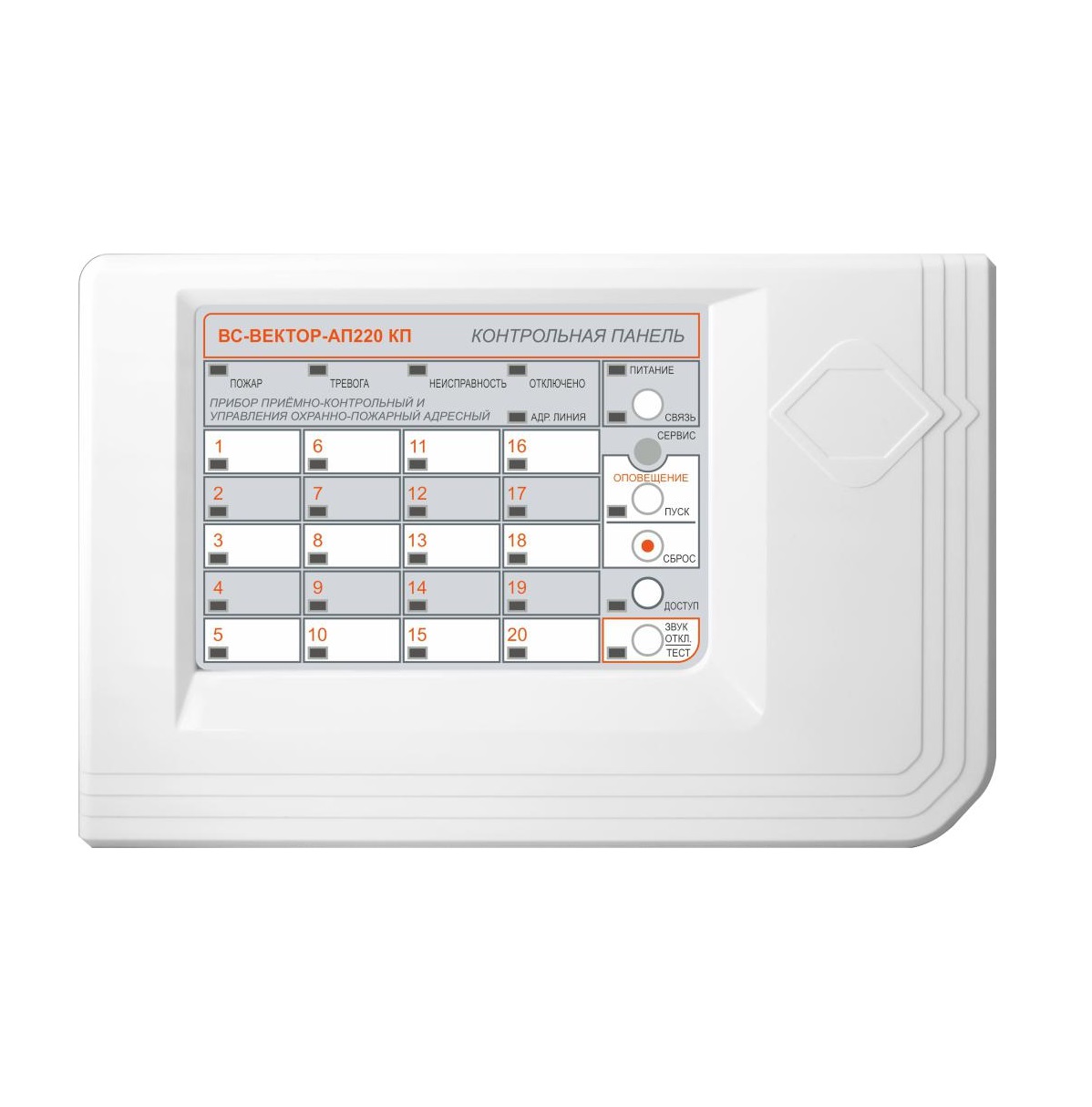 Прибор приёмно-контрольный и управления охранно-пожарный адресный блочно-модульный. Сибирский Арсенал ЦБ000005780