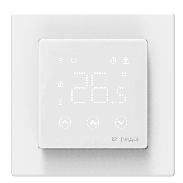 Терморегулятор с комбинацией датчиков Ридан Clever с Wi-Fi белый 16А 21RT0108R