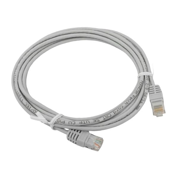 Патч-корд TERACOM Cat.5E (1Гбит/с) неэкранированный UTP оболочка PVC серый (3м) EKF TRC-5EUTP-PVC-3M-GY