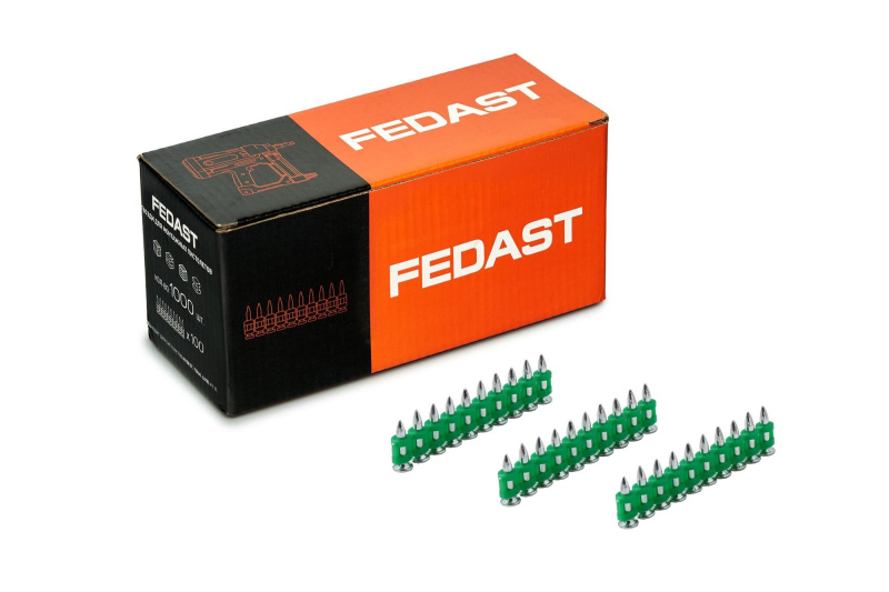 Гвозди 3.0x32 мм усиленные для монтажного пистолета (1000 шт/уп) Fedast fd3032eg