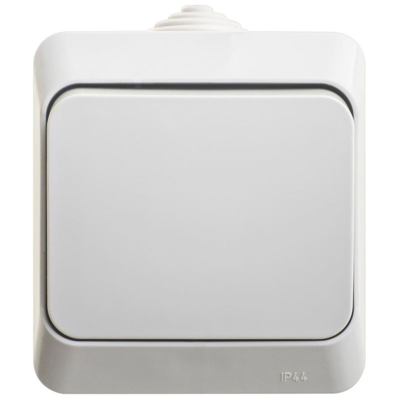 ЭТЮД Переключатель одноклавишный наружный IP44 серый Systeme Electric BA10-046C